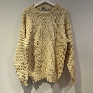 Blarney Woollen Mills Fisherman Aran Knit  Vintage Sweater